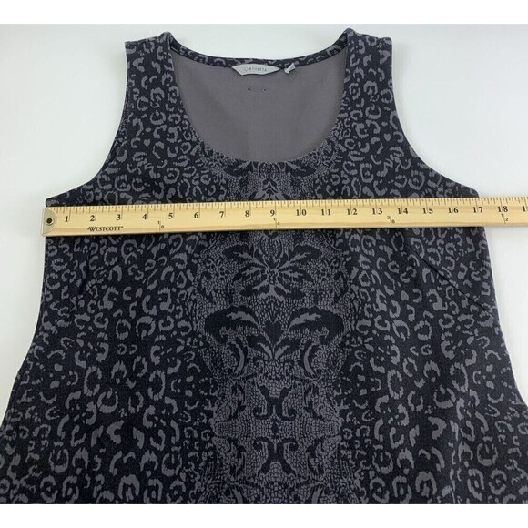 Athleta Shayla Sheath Dress Tank Gray 61173 Animal Floral Modal Cotton Med Tall - Picture 7 of 10